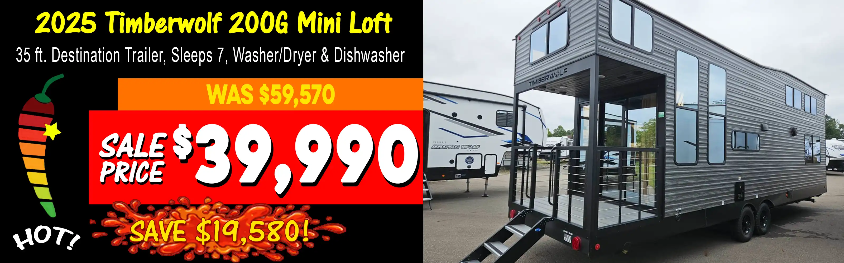 2025 Cherokee Timberwolf 20OG Destination Trailer